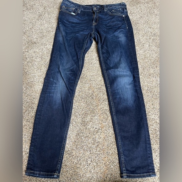 Vigoss Chelsea Skinny Jeans Women Dark Wash 28 X 28 - Picture 3 of 5